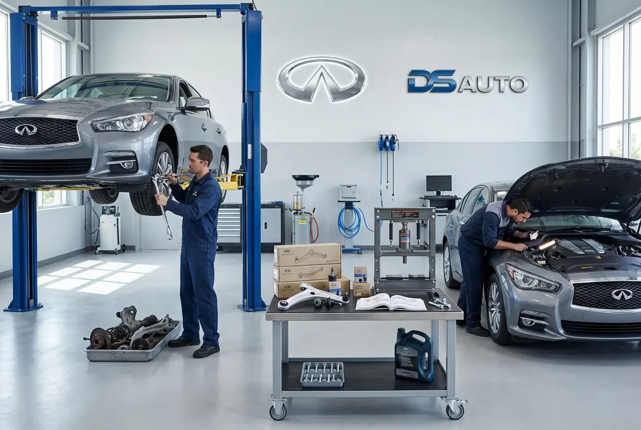 Диагностика и ремонт передней и задней подвески Infiniti в Жуковском - автосервис DS Auto
