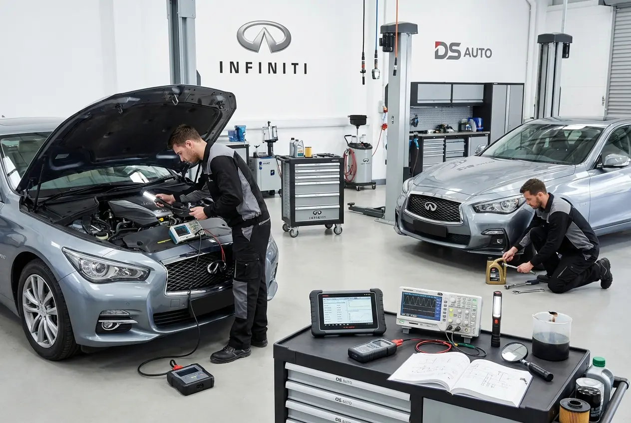 Проверка ДВС Infiniti в автосервисе DS Auto в Жуковском