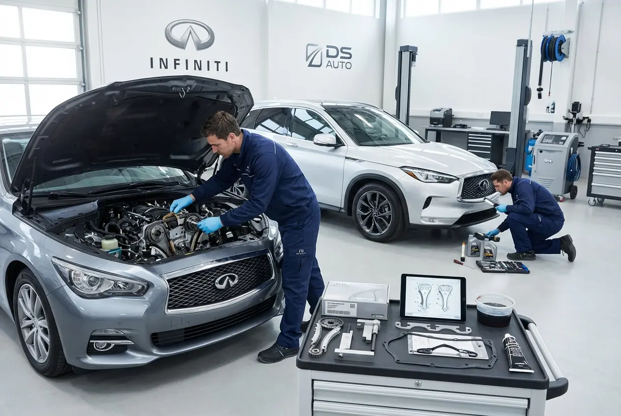 Диагностика и замена цепи ГРМ Infiniti в автосервисе DS AUTO Жуковский
