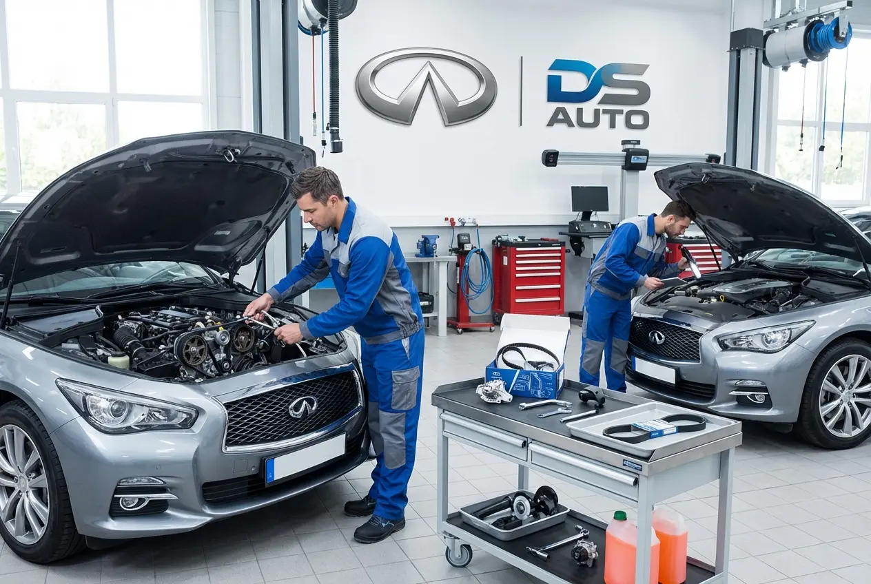 Диагностика и замена ремня ГРМ Infiniti в автосервисе DS AUTO в Жуковском – качественное обслуживание
