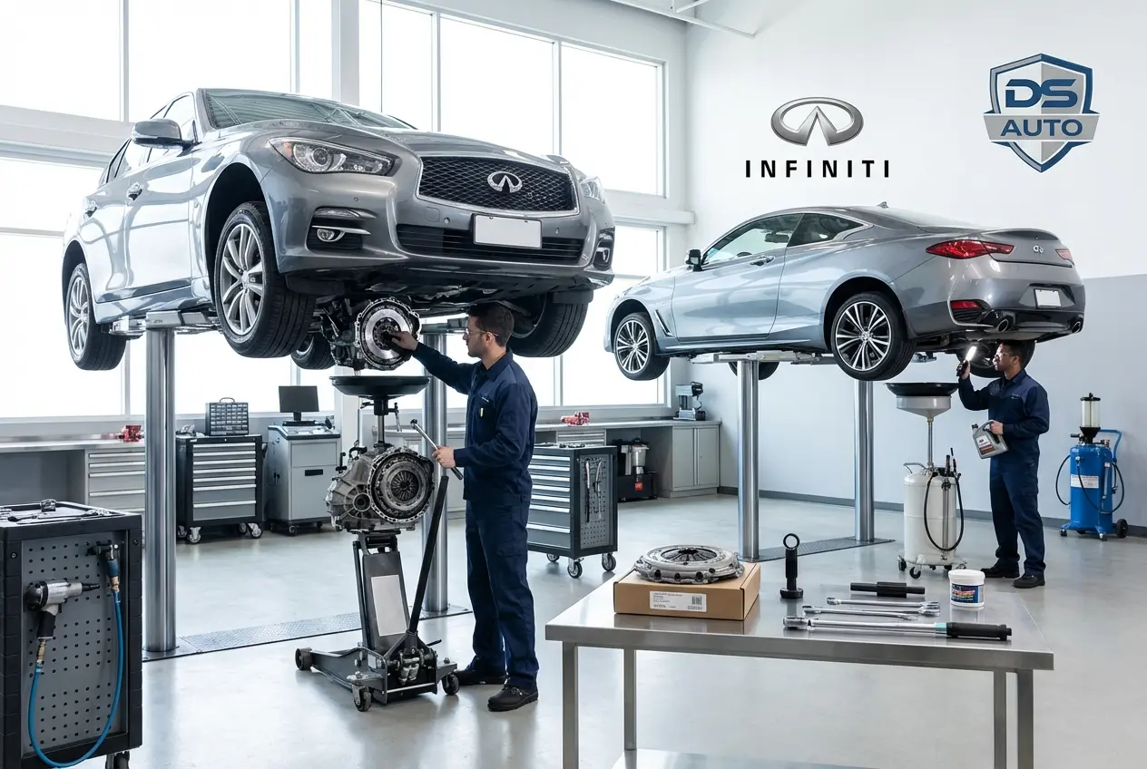 Диагностика и ремонт сцепления автомобиля Infiniti с МКПП в автосервисе «DS Auto» в Жуковском — современное оборудование и профессиональные мастера.
